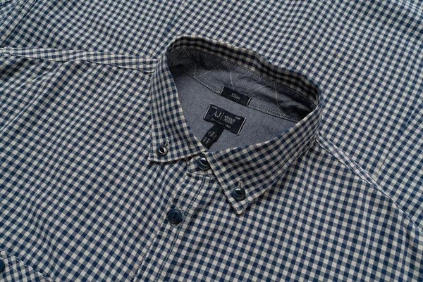 Men Armani Exchange Shirt White Cotton 44 / XXL /
