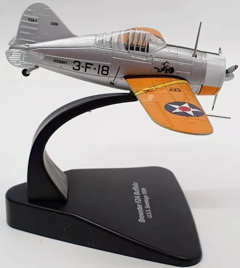 OXFORD DIECAST, BREWSTER F2A Buffalo - U.S.S. Saratoga 1939, 1/72,  OXFAC082 - Immagine 3 di 4
