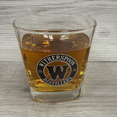 1 Witherspoon Distillery Bourbon Whiskey Rocks Old Fashioned Glass 3.5''