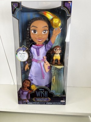 Disney Wish Singing Asha Large Doll   with Valentino & Star, 14''