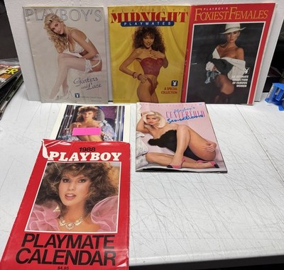 5 Lot 1988 Playboy Playmate Wall Calendar + 1991 Foxiest Females Marilyn Monroe