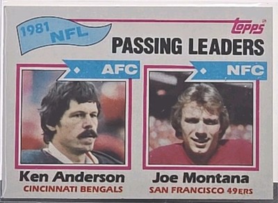 1982 Topps NFL Passing Leaders Joe Montana Ken Anderson #257