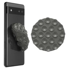 2 Pack Suction Phone Case, Round Double-Sided Suction Phone Grip, Dark Gray