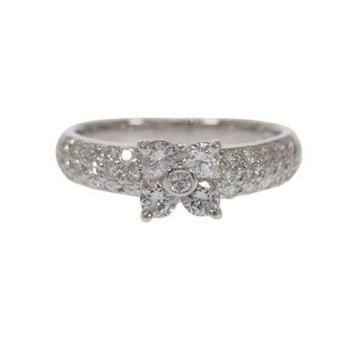 Platin Design Ring Pt900 Diamant US 5 Damen ISY