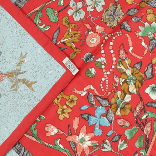 Écharpe Hermès PIERRES DORIENT ET économies DOCCIDENT 90 cm chariot soie foulard ZOE PAUWELS