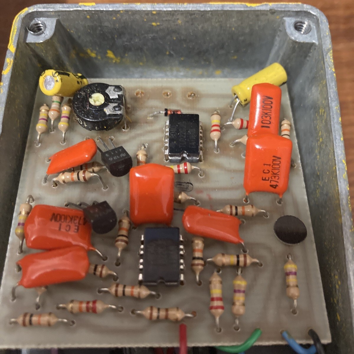 Vintage DOD Phasor 201 Analog Phase Shifter Original Yellow Guitar
