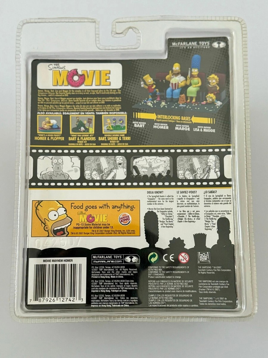 2007 The Simpsons Movie Mayhem Homer Action Figure McFarlane Toys