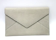 Graphic Image Envelope Wallet Leather Tejus Embossed 4x7" Gray