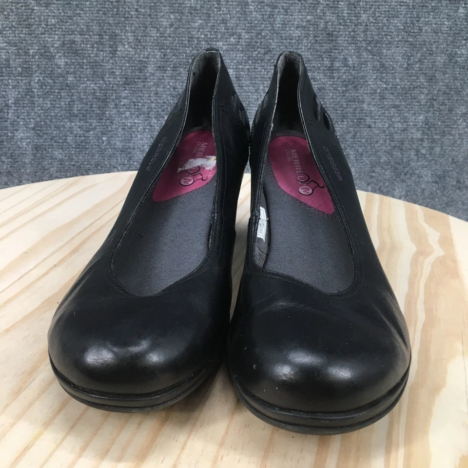 Sapatos Merrell Feminino 9 Evera Pure Pumps Salto Cone J56122 Couro Preto - Imagem 4 de 4