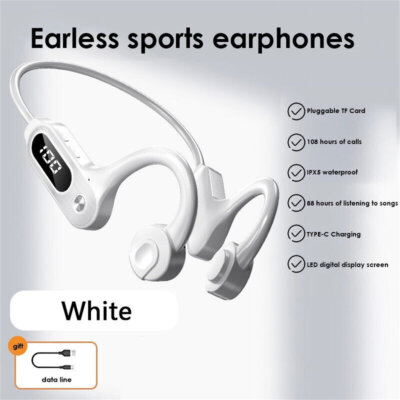 Bluetooth 5.3 Bone Conduction Headphones Wireless Outdoor Sport Headset Earbuds