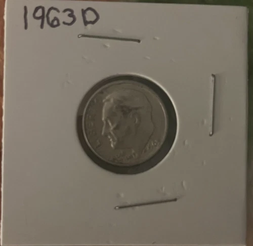 1963 D Roosevelt Dime 90% Silver Very Fine VF
