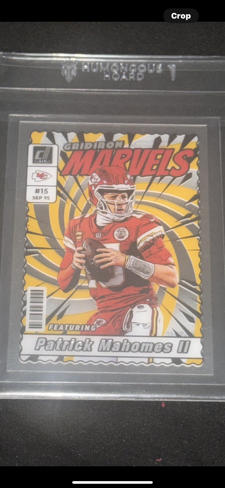 2023 Panini Donruss Clearly Gridiron Marvels Patrick Mahomes II Chiefs Case Hit