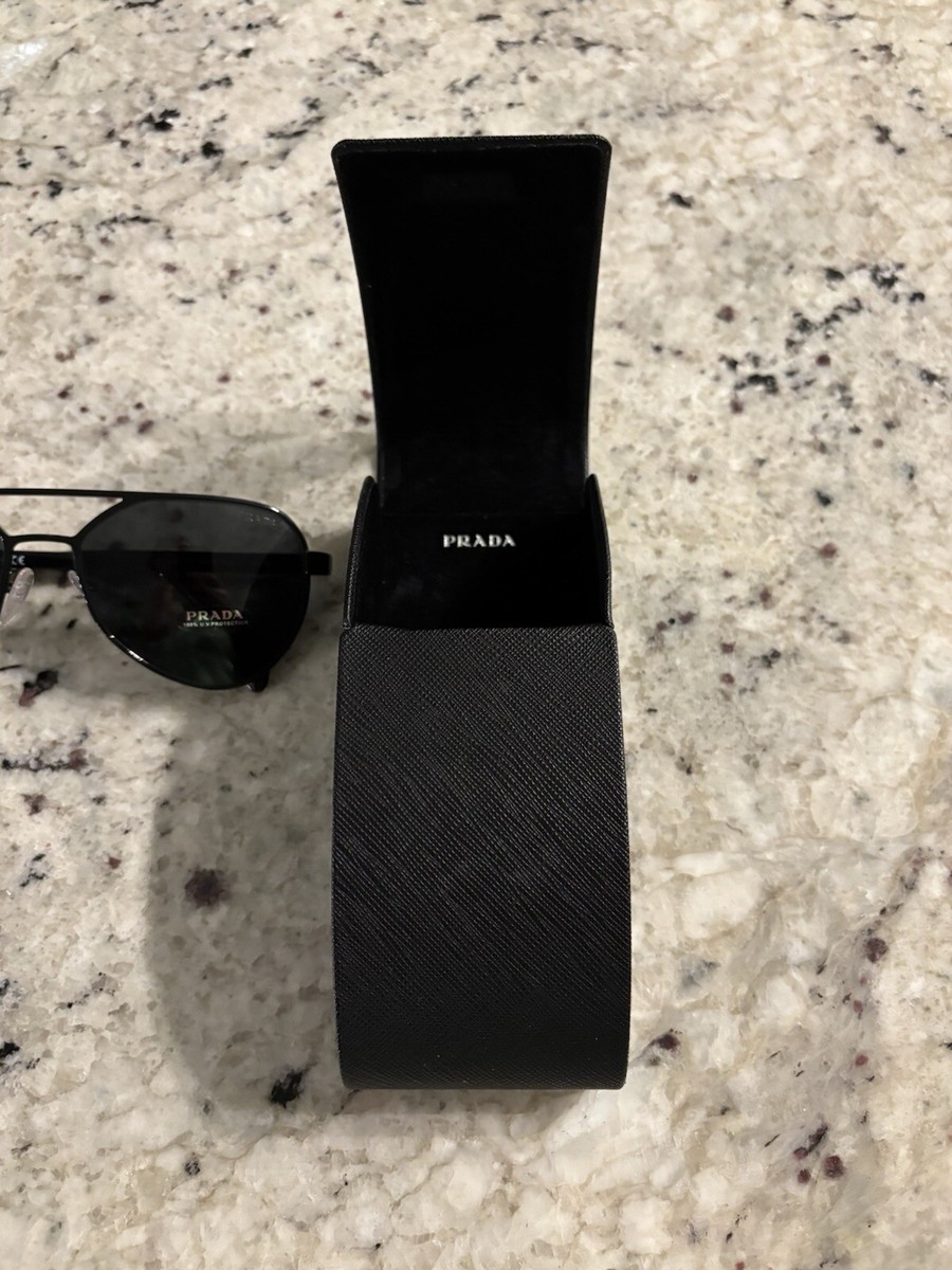 Prada SPR 55R Aviator Sunglasses 58-18 7AX-1A1 140 3N Black