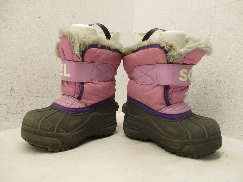Botas de nieve aisladas Sorel para niños pequeños talla 7 estilo NV1805-582 Foto 4 de 4