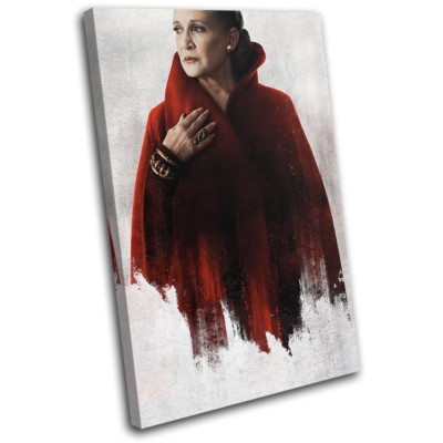 Star Wars Letzte Jedi Poster Leah Gaming EINZELNE LEINWAND WANDBILD Bild Druck