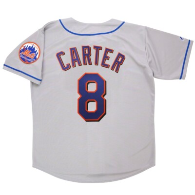 Gary Carter New York Mets Grey Road Jersey w/ Team Patch Men's (S