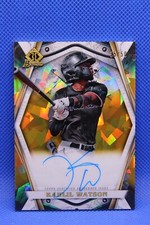 2022 Bowman Invicta Gold Atomic Refractor /50 Kahlil Watson #BI-KW Auto SP