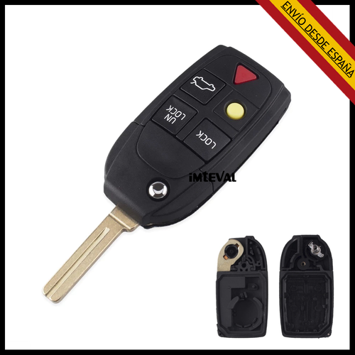 CARCASA LLAVE COCHE VOLVO 5 BOTONES S40 V50 C70 V70 S80 XC70 MANDO | eBay