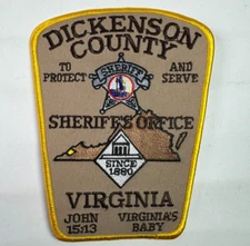 Dickenson County Sheriff Virginia VA Patch T5