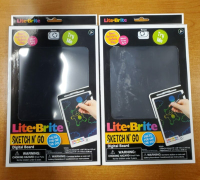 2 Pack: Lite Brite Sketch and Go Digital Board + Drawing Pen NEW E9C