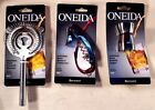 3 Oneida Stainless Steel Barware Tools Strainer Waiter's Corkscrew Double Jigger