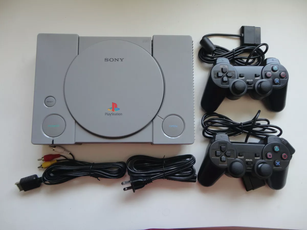 Sony PlayStation 1 Launch Edition Console Gray 2 controllers