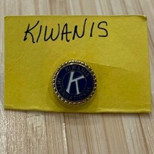 Gold Tone Kiwanis International Round Pin - NEW - Super Quick Shipping