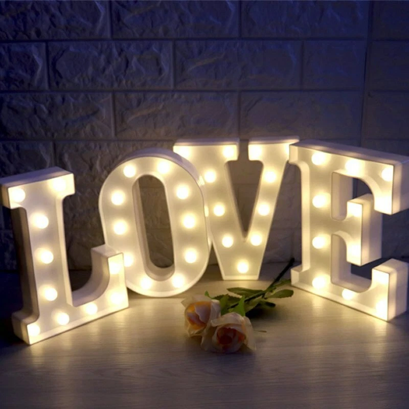 LED Zahlen 22 cm -  Zahlen Deko Lampe Schriftzug Schild beleuchtet Alphabet Weiß - Bild 2 von 4