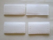 4/pcs Hook & Loop Strips Tapes 2"L x 1"W, White, (no glue need sew on by hand)