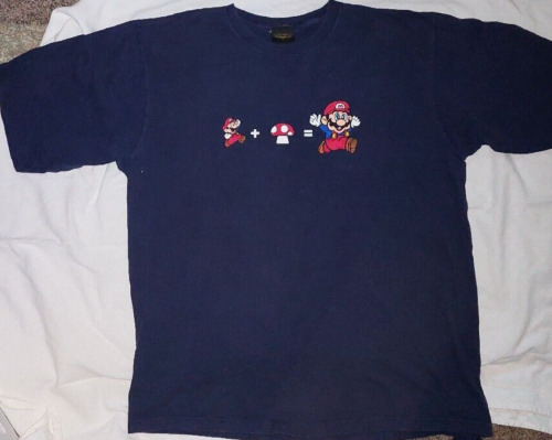 New Juniors XS-2X Super Mario Brothers Get Over It NES Nintendo Game Tee Shirt