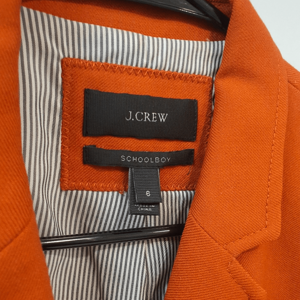 J.Crew Schoolboy Blazer burnt orange buttons+Sz 6+EUC eBay