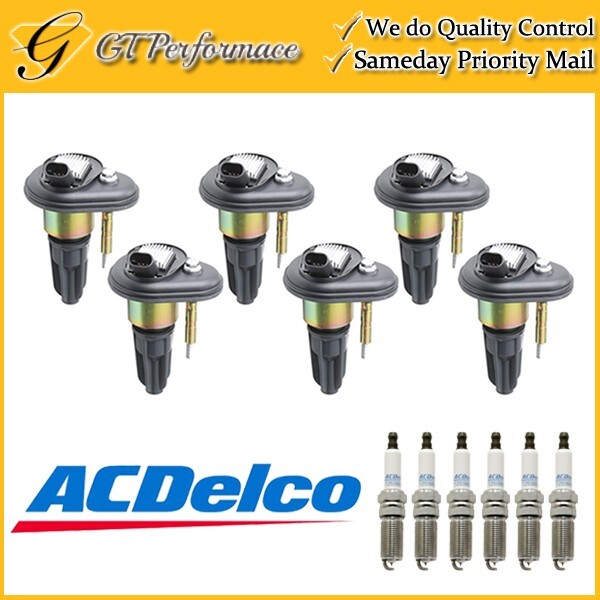 Quality Ignition Coil  ACDelco Spark Plug 6PCS for Rainier/ Trailblazer 4.2L L6