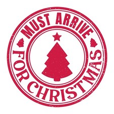 2  Christmas Stickers 6 Cute Packing Delivery For Shipping North Pole Present