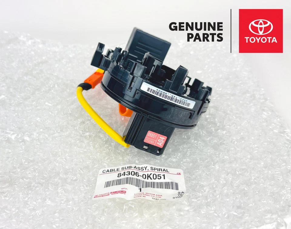 Cable espiral de resorte de reloj genuino Toyota Yaris Fortuner Hilux OEM 84306-0K051 Foto 3 de 4