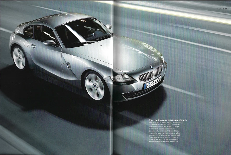 BMW Z4 E85 2006-2008 UK Market Brochure Roadster & Coupe 2.0i 2.5i 2.5si 3.0si - Image 3 of 4