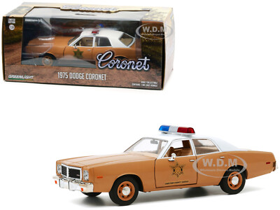 1975 DODGE CORONET BROWN ''CHOCTAW COUNTY SHERIFF'' 1/24 DIECAST GREENLIGHT 84097