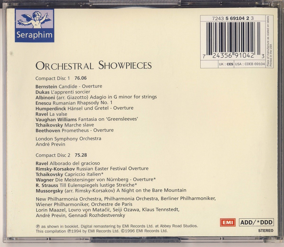 Bernstein Strauss Dukas Tchaikovsky - Orchestral Showpieces Bernstein Strauss Dukas Tchaikovsky - Orchestral Showpieces