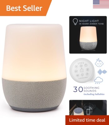 Duet White Noise Sound Machine & Night Light, 30 Natural Sounds, Bluetooth-Wi...