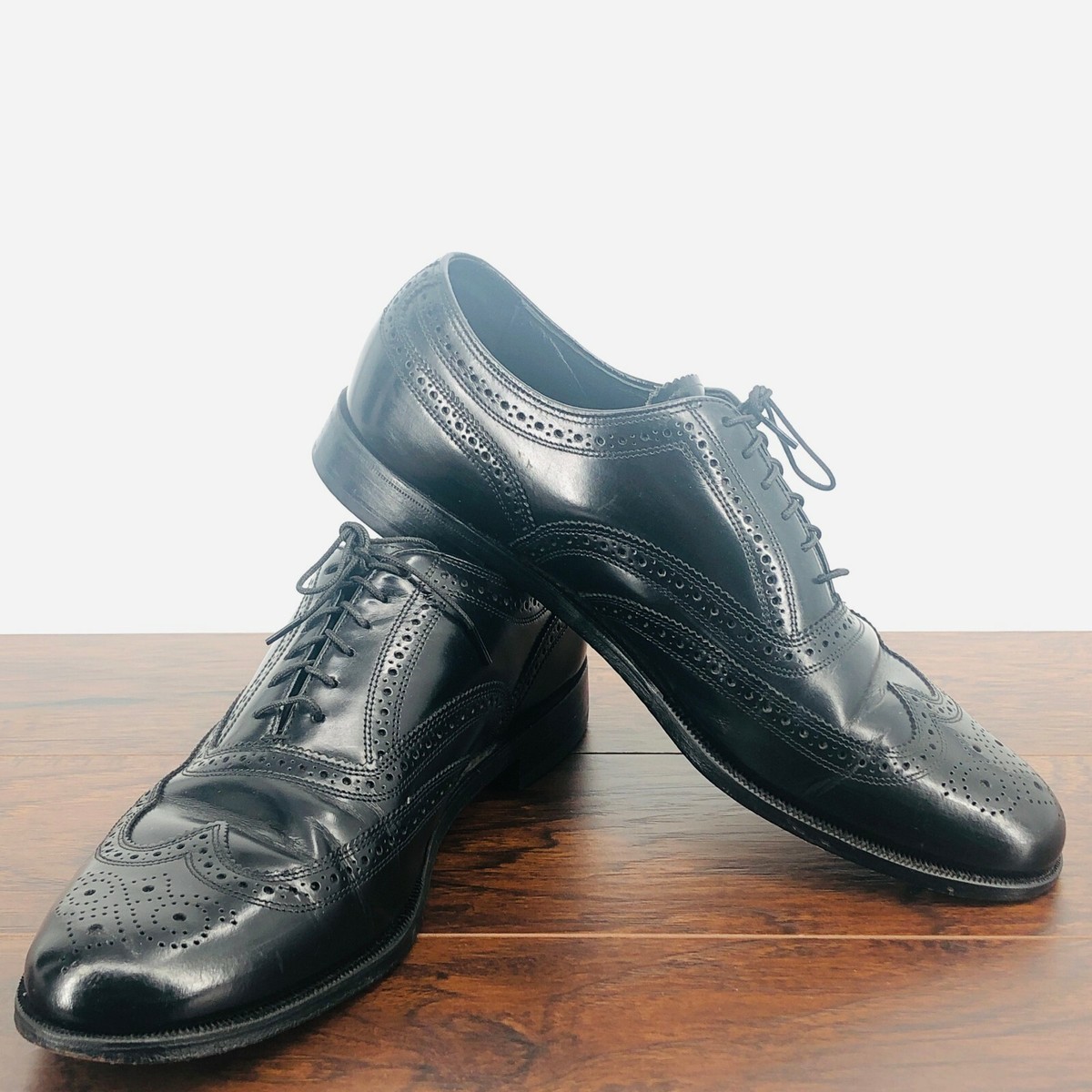 Florsheim Shoes Mens Size 9.5 D Black‎ Wingtip Brogue Oxford Dress Leather 20381 Florsheim Mens 10 D Lexington Black Leather | Mercari main image 4