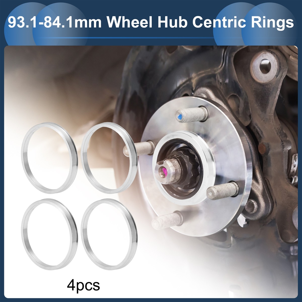 OD 93.1mm to ID 84.1mm Car Wheel Hub Centric Rings Aluminum Alloy 4 Pcs |  eBay