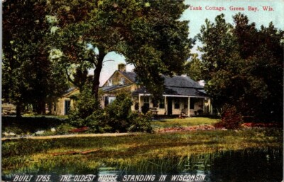 #ad #ad Postcard Oldest House Standing in Wisconsin Tank Cottage Green Bay WI 1911 6022 $16.95
