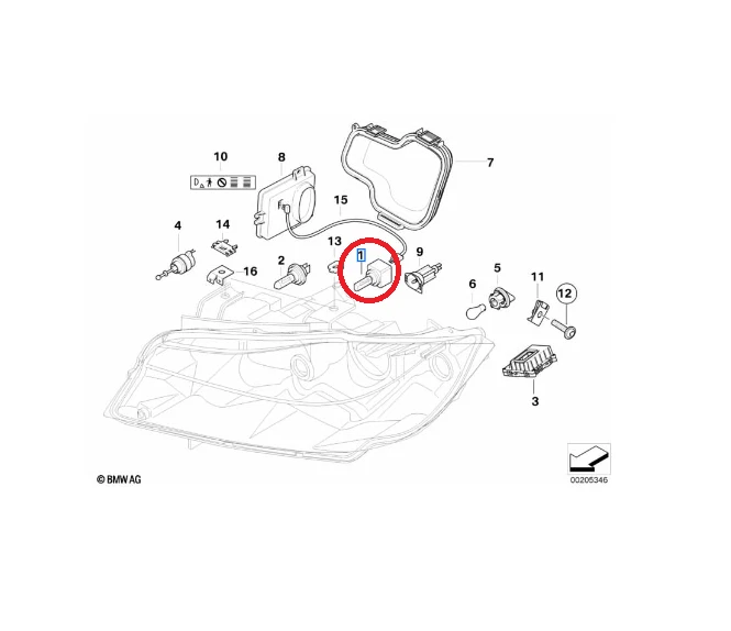 Комплект из 2 передних левых и правых ксеноновых ламп для фар 04–21 BMW автомобилей HELLA - Изображение 3 из 3