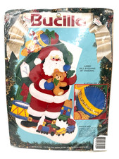 Bucilla Jumbo Felt Stocking Kit 82912 Santa's Sack 1991 28" New Old Stock
