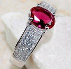 2CT Heat Treated Rubellite Tourmaline 925 Sterling Silver Ring Sz 7 &5-4 — photo 2