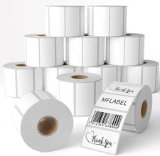 12 Rolls Thermal Shipping Labels (12,000 Labels) - 2.25 X 1.25 Inch Direct Therm
