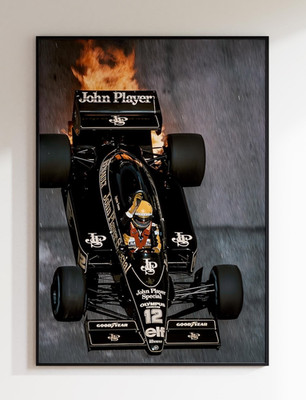 Ayrton Senna F1 Poster - Classic Formula 1 Racing Wall Art Print for Home Decor