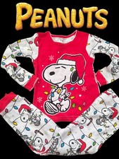 0957 Peanuts Snoopy Christmas holiday pajama set 3T