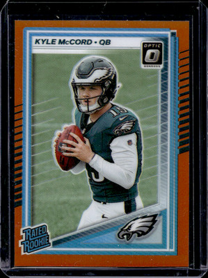 2025 Donruss Optic Kyle McCord Orange #/299 Rated Rookie 