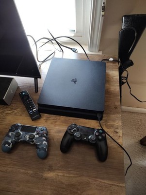 PS4 Slim Sony PlayStation 4 Slim Console With Two Controlllers