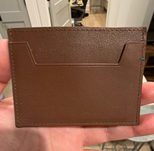 Rolex Brown Leather Card Holder ID  Document Holder for Men w/ Card Slots